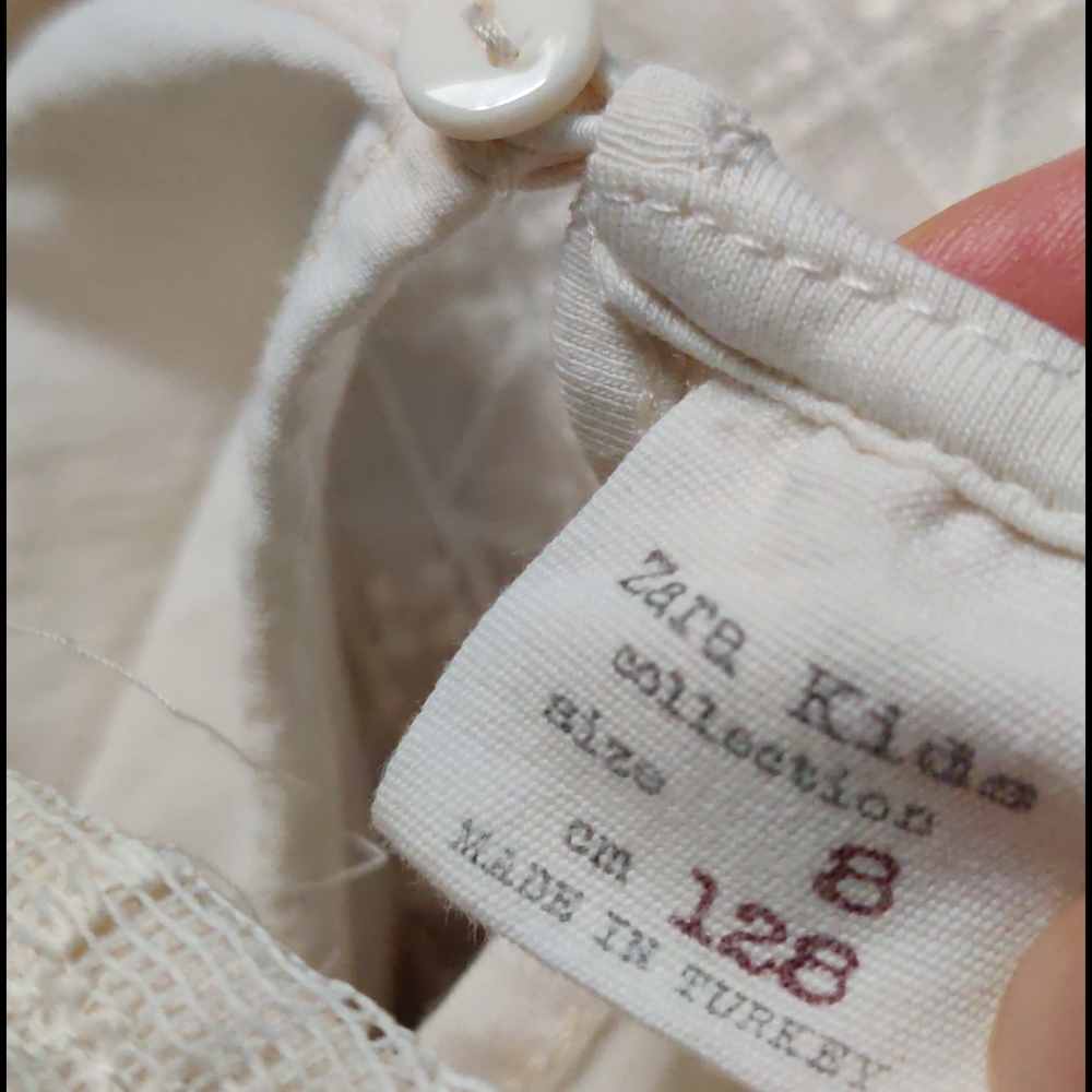 X) 💖* 2/$15 or 4/$25 or $10,Zara kids lace and ruffle top, sz 8 girls - Picture 2 of 6